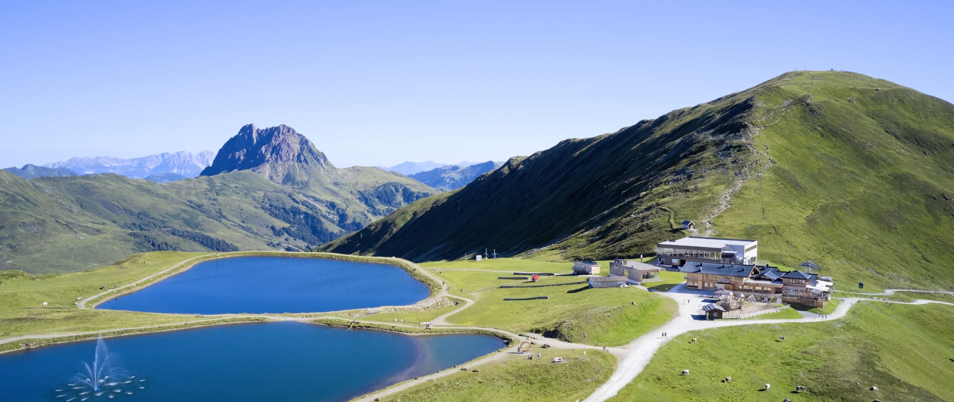 Blick zum Wildkogel und den Gr. Rettenstein im Hintergrund